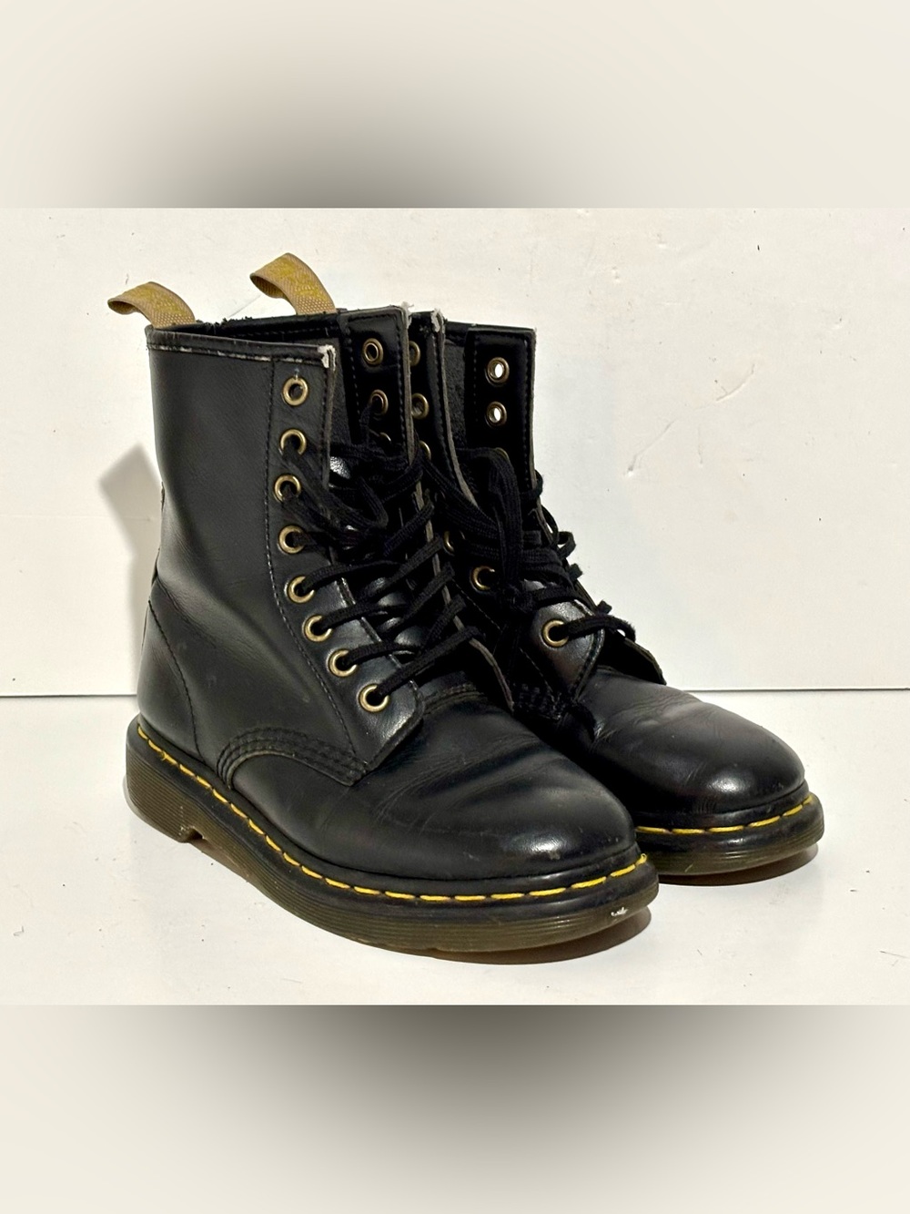 Dr Martens Vegan 14045 Felix Lace up Boys 4 Girls 5 Eye Ankle Boots Classic